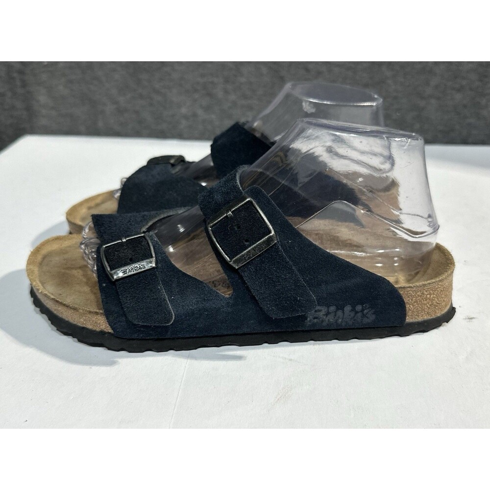 Birki’s Birkenstock Arizona Sandals Black Suede Buckles Women’s EU 39 US 8 N - Picture 2 of 10